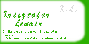 krisztofer lenoir business card